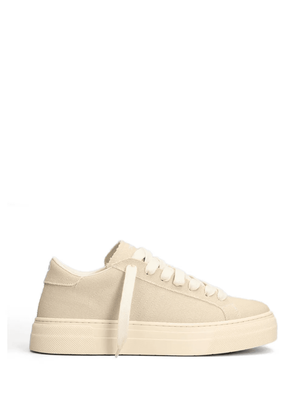 frayed-edge canvas sneakers - Image 1