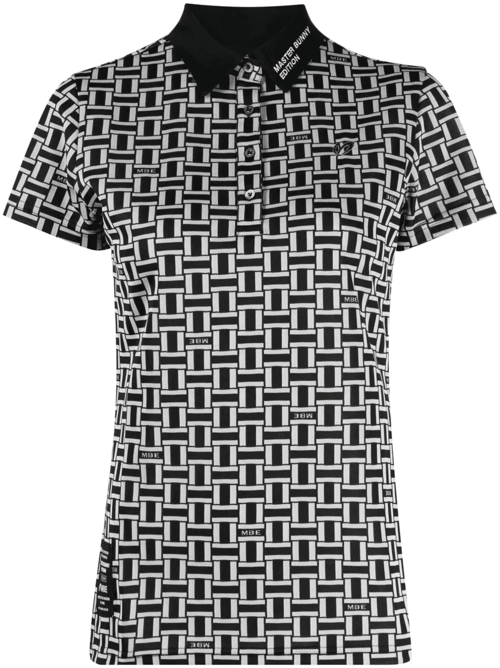 graphic-print logo-patch polo top - Image 1