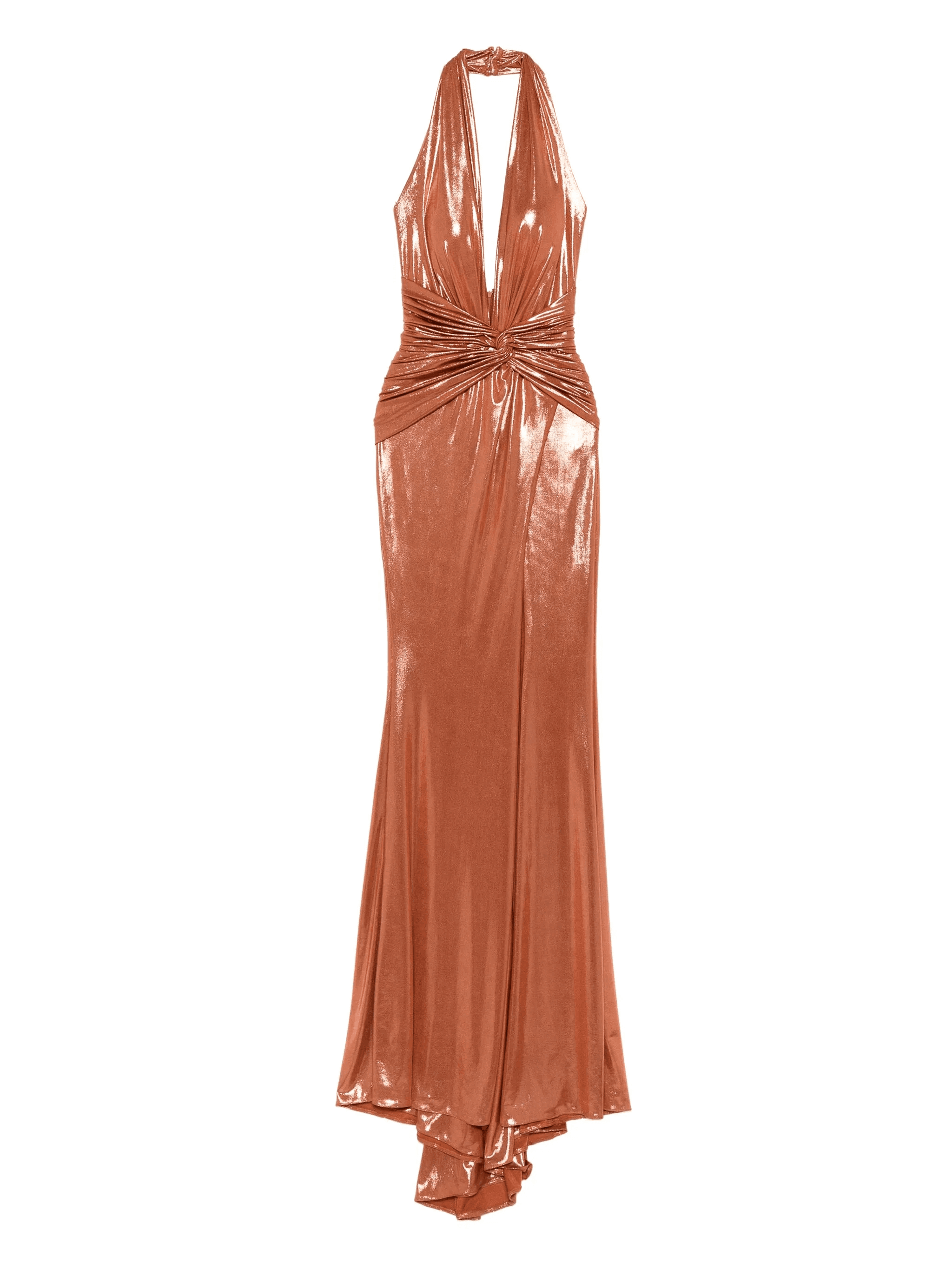 Cyra halter-neck knotted maxi dress - Image 1