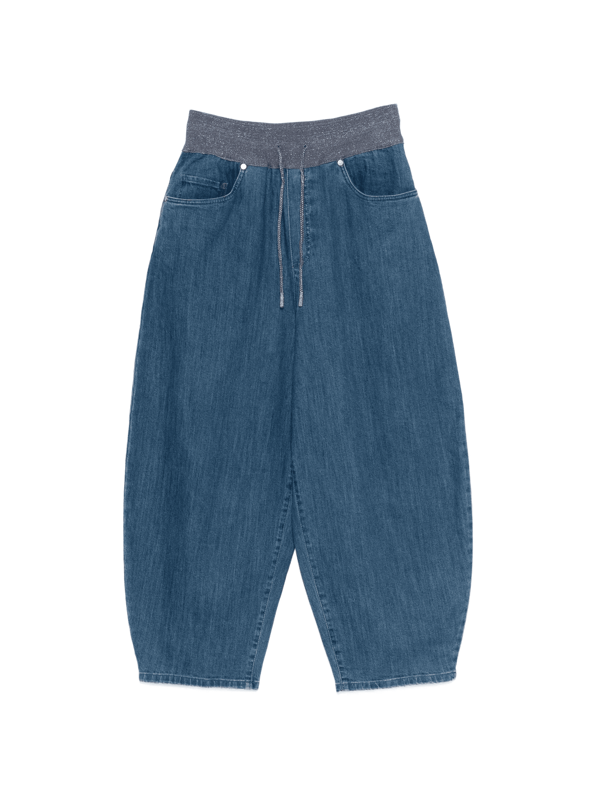 drawstring cropped trousers - Image 1