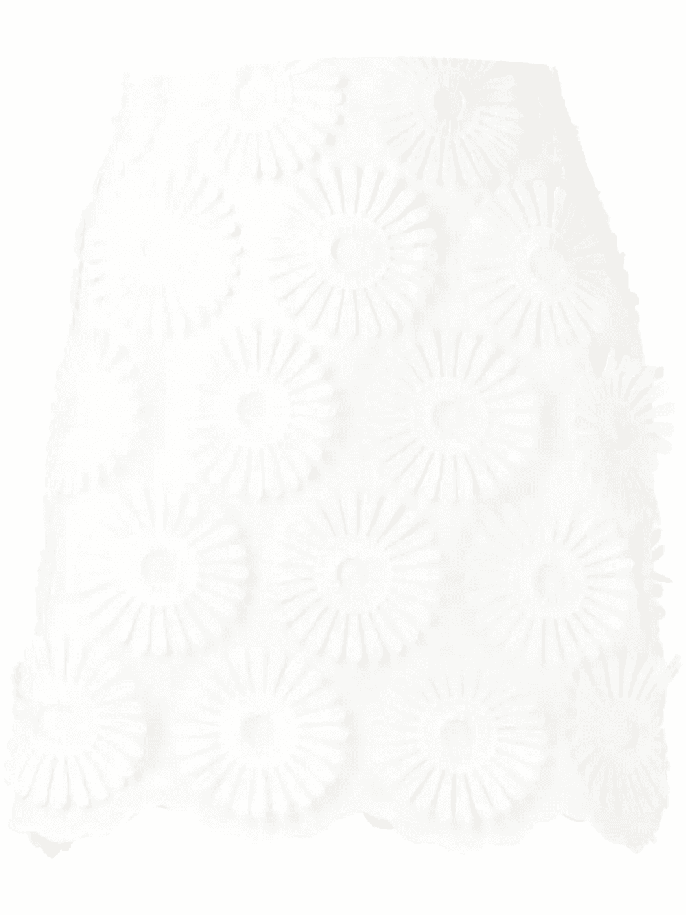 floral-embroidered miniskirt - Image 1