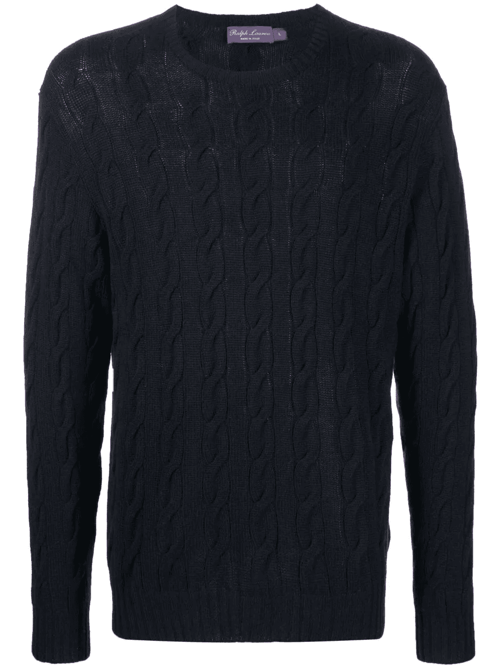 cable-knit crew neck sweater - Image 1