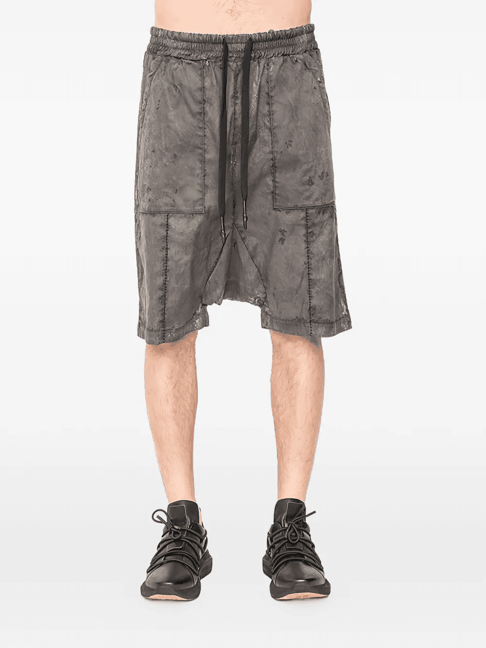 drawstring linen short pants - Image 1