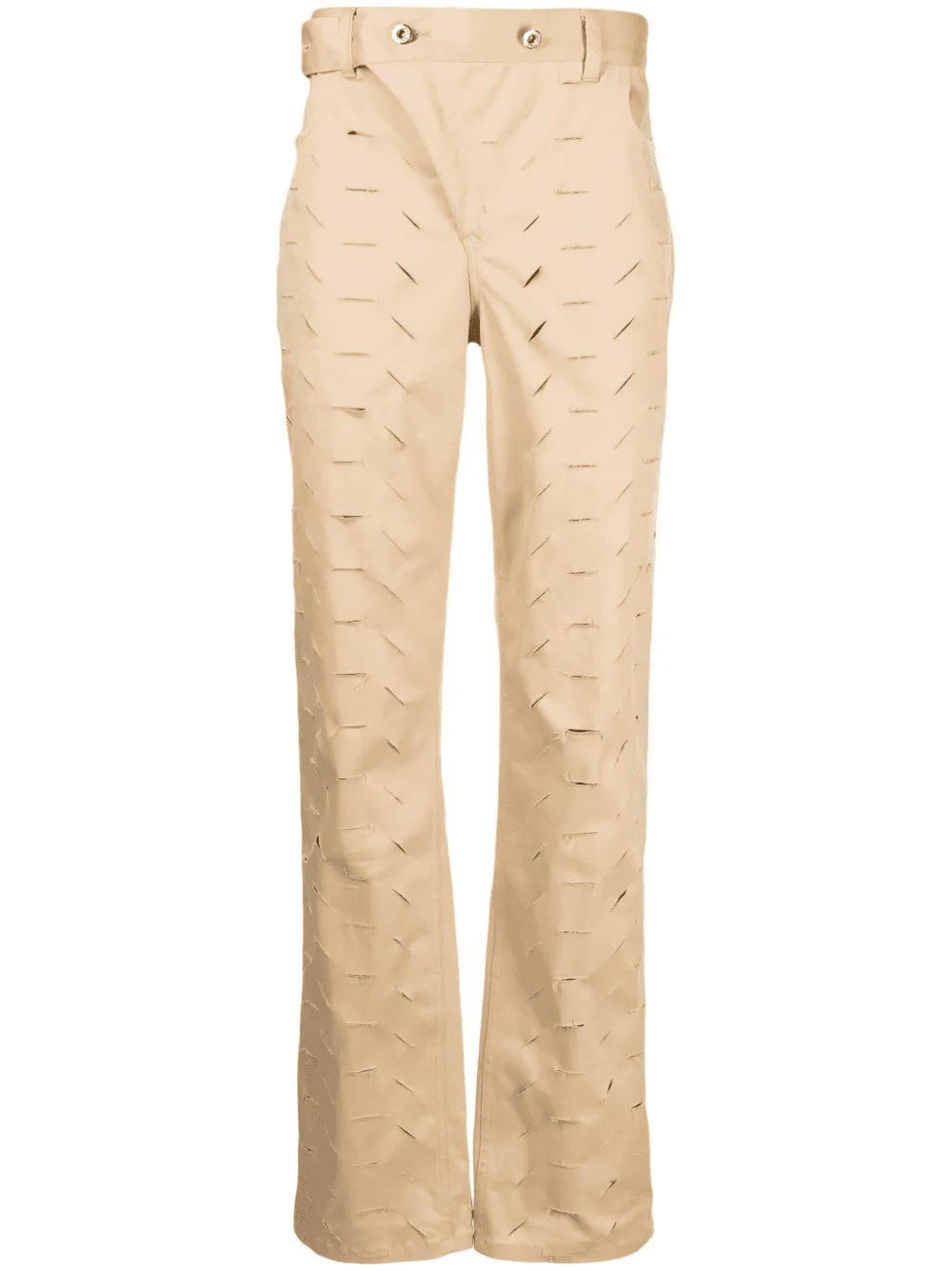 ripped straight-leg trousers - Image 1