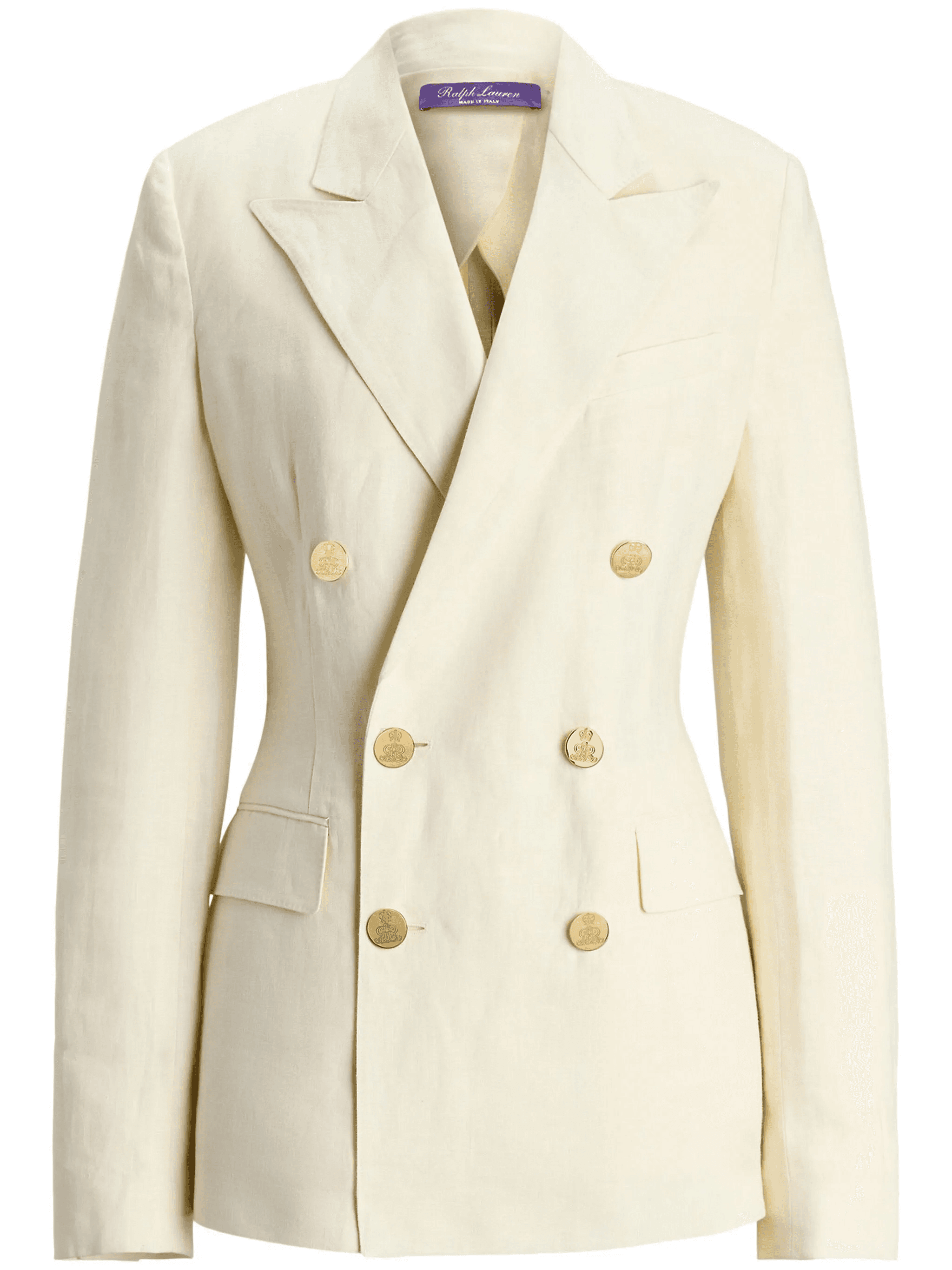 v-neck linen blazer - Image 1