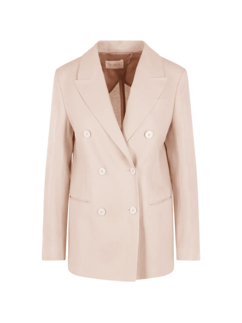 double-breasted linen jacket - Image 1