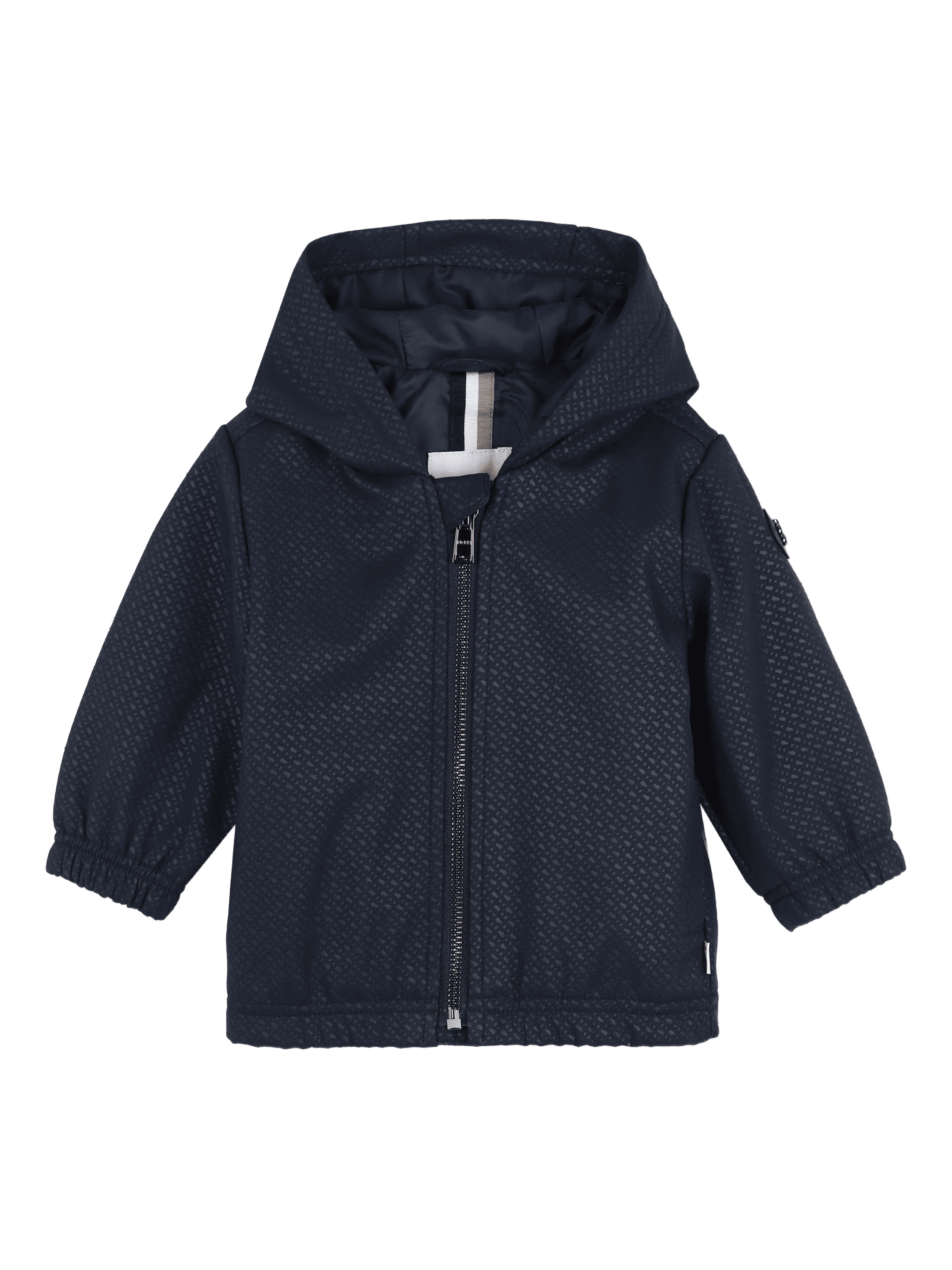 textured hooded coat - Image 1