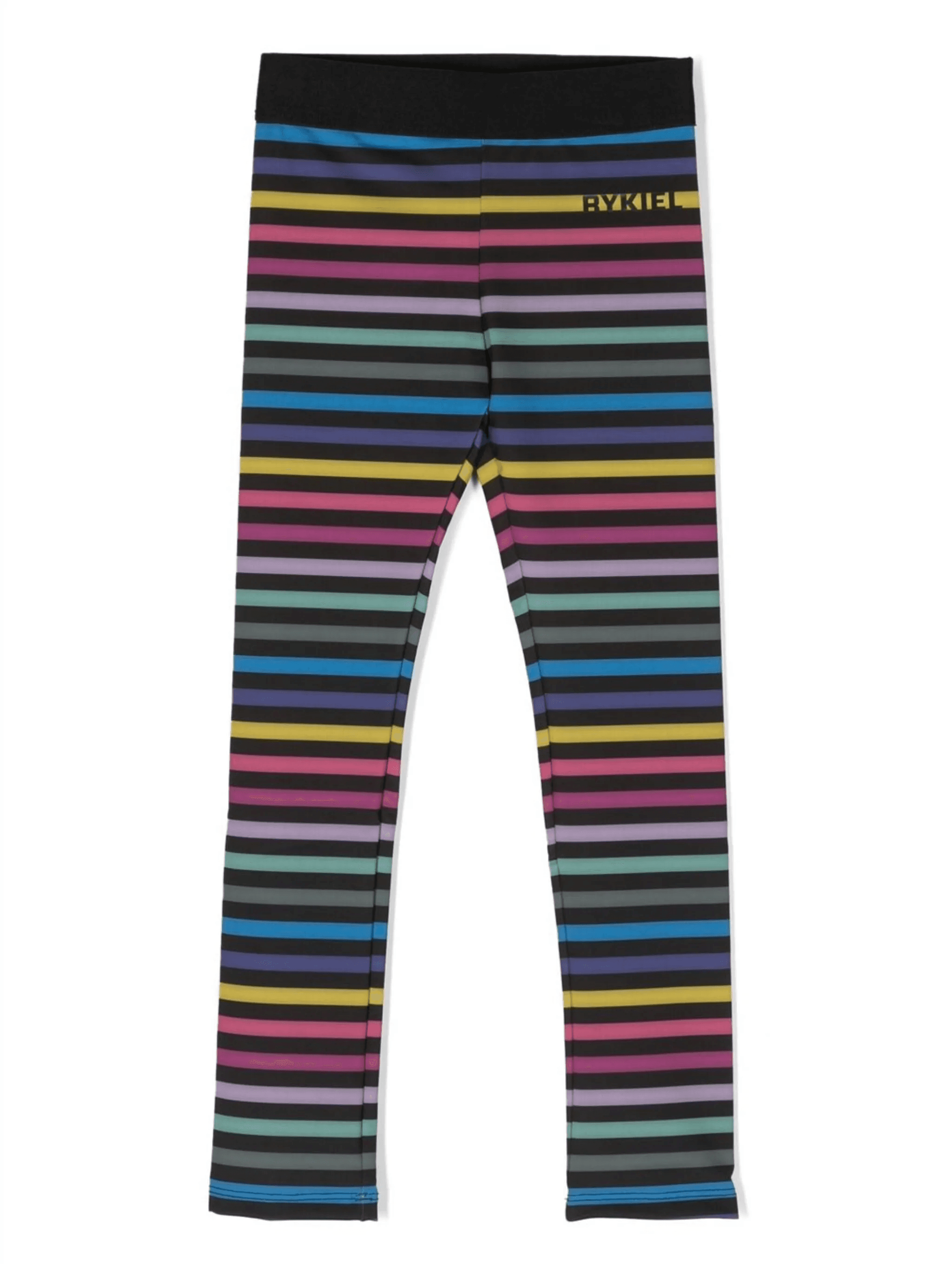 logo-print striped leggings - Image 1