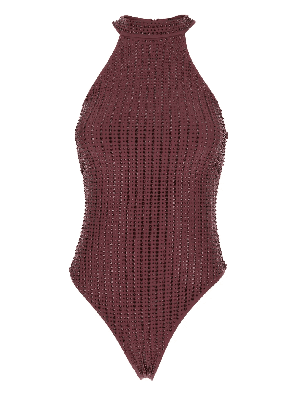 high-neck embellished swimsuit - Image 1