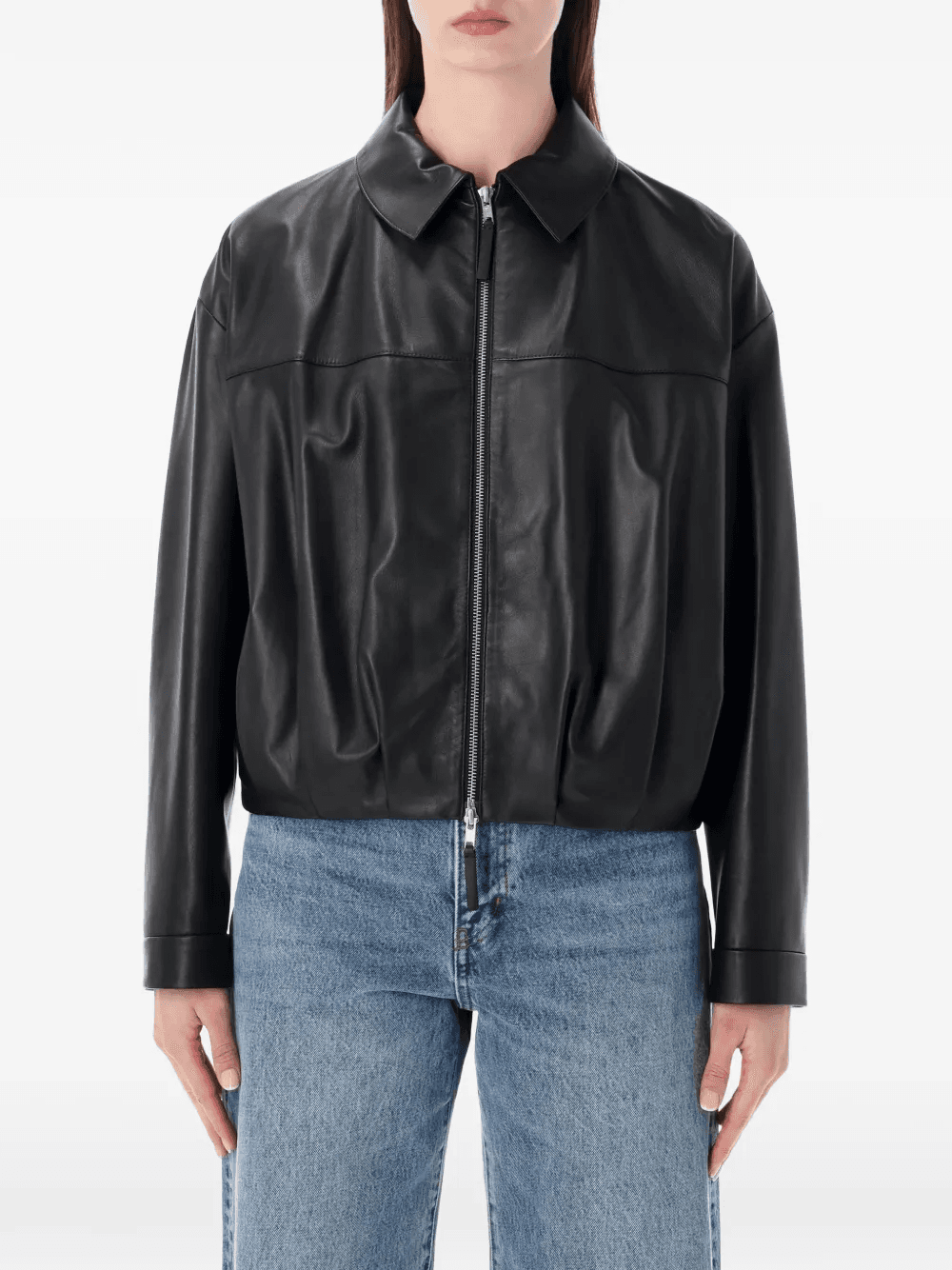 cropped bomber jacket - Image 1