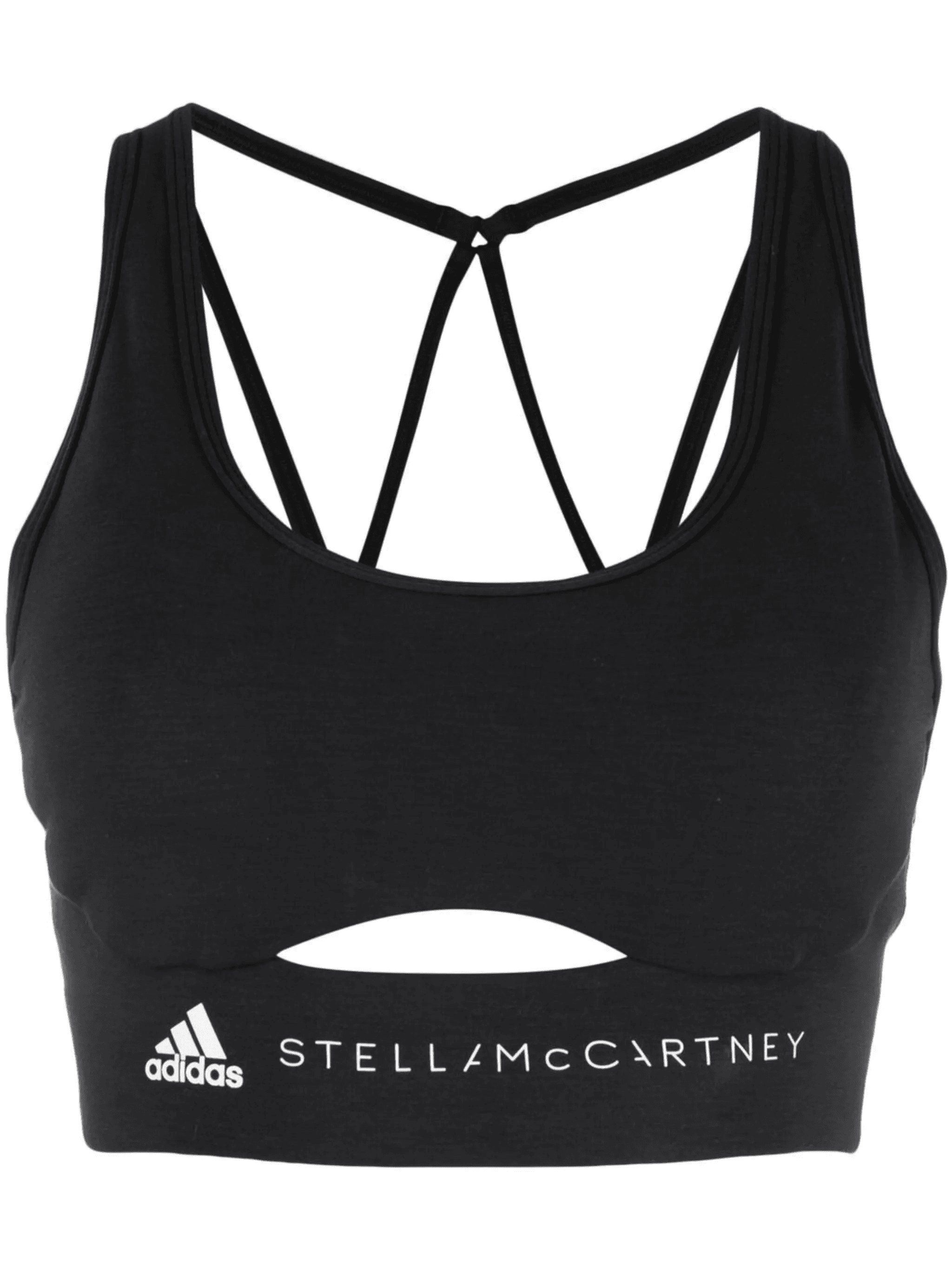 logo-print bralette top - Image 1