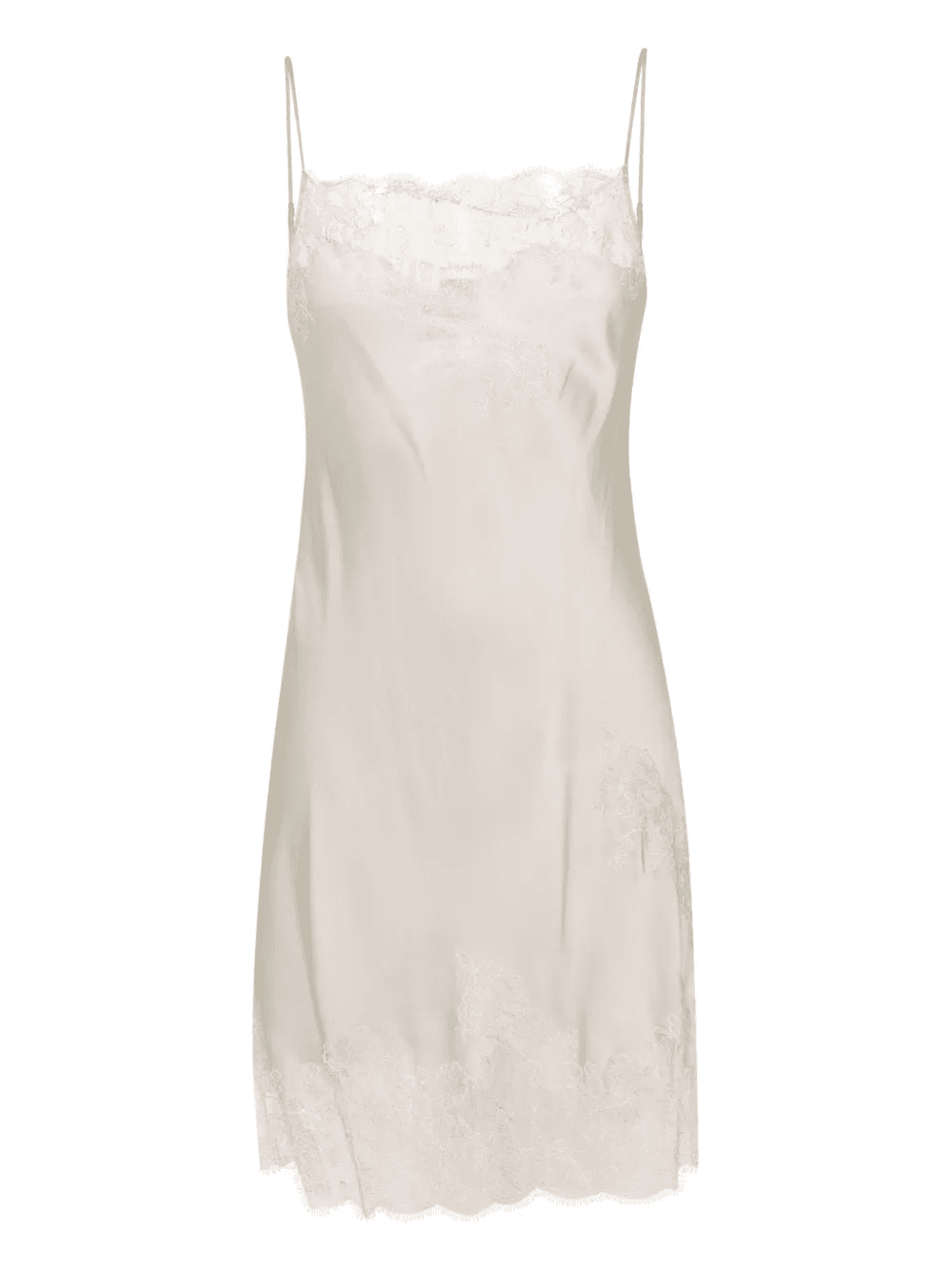 Calais-Caudry lace-trim silk slip dress - Image 1