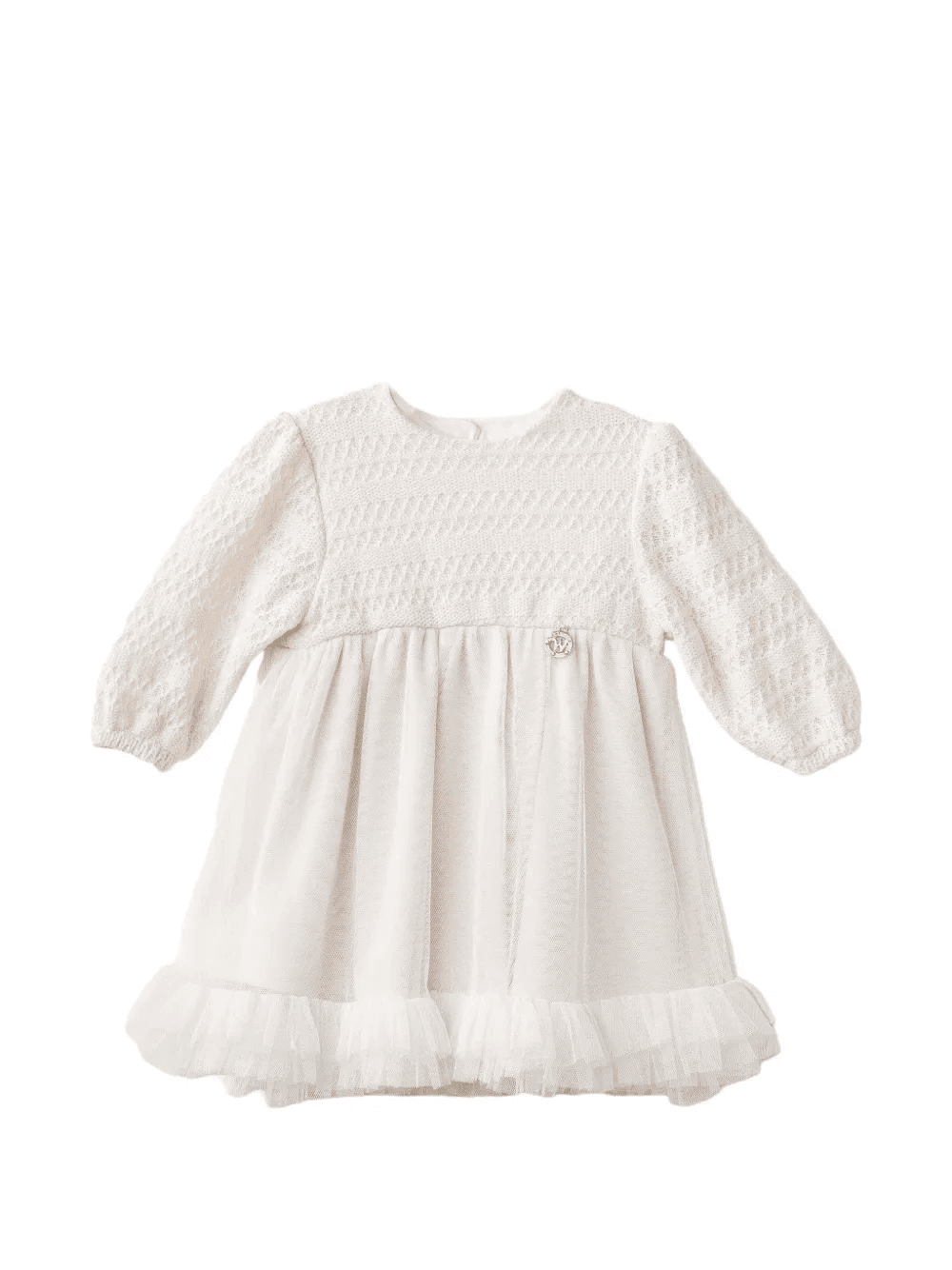 pointelle-knit ruffled dress - Image 1