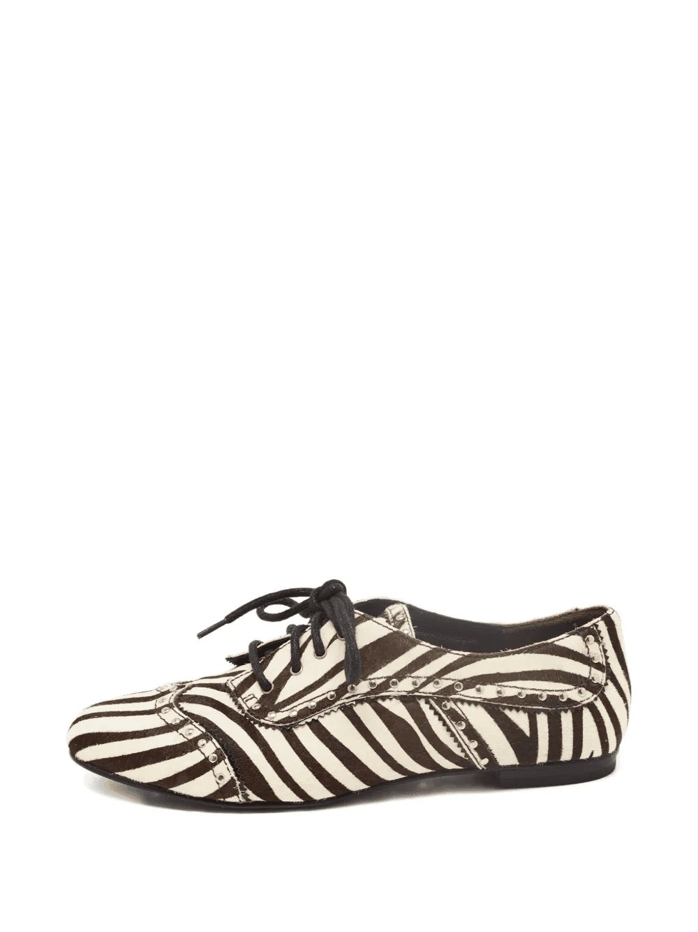 zebra-print studded oxford shoes - Image 1