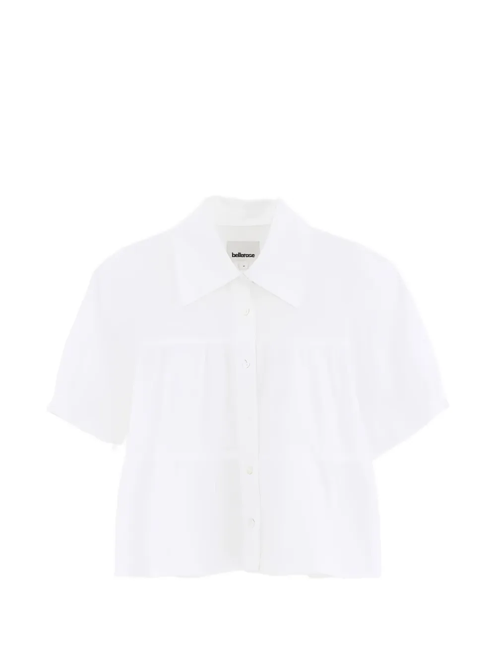 Helo cropped short-sleeve cotton shirt - Image 1
