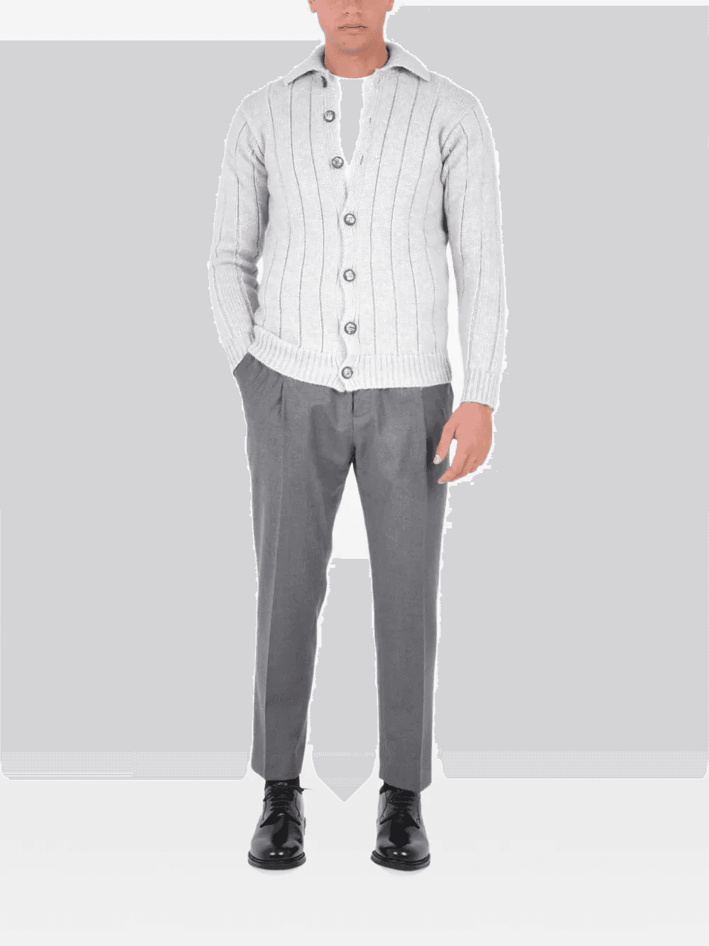 ribbed cardigan - Image 1