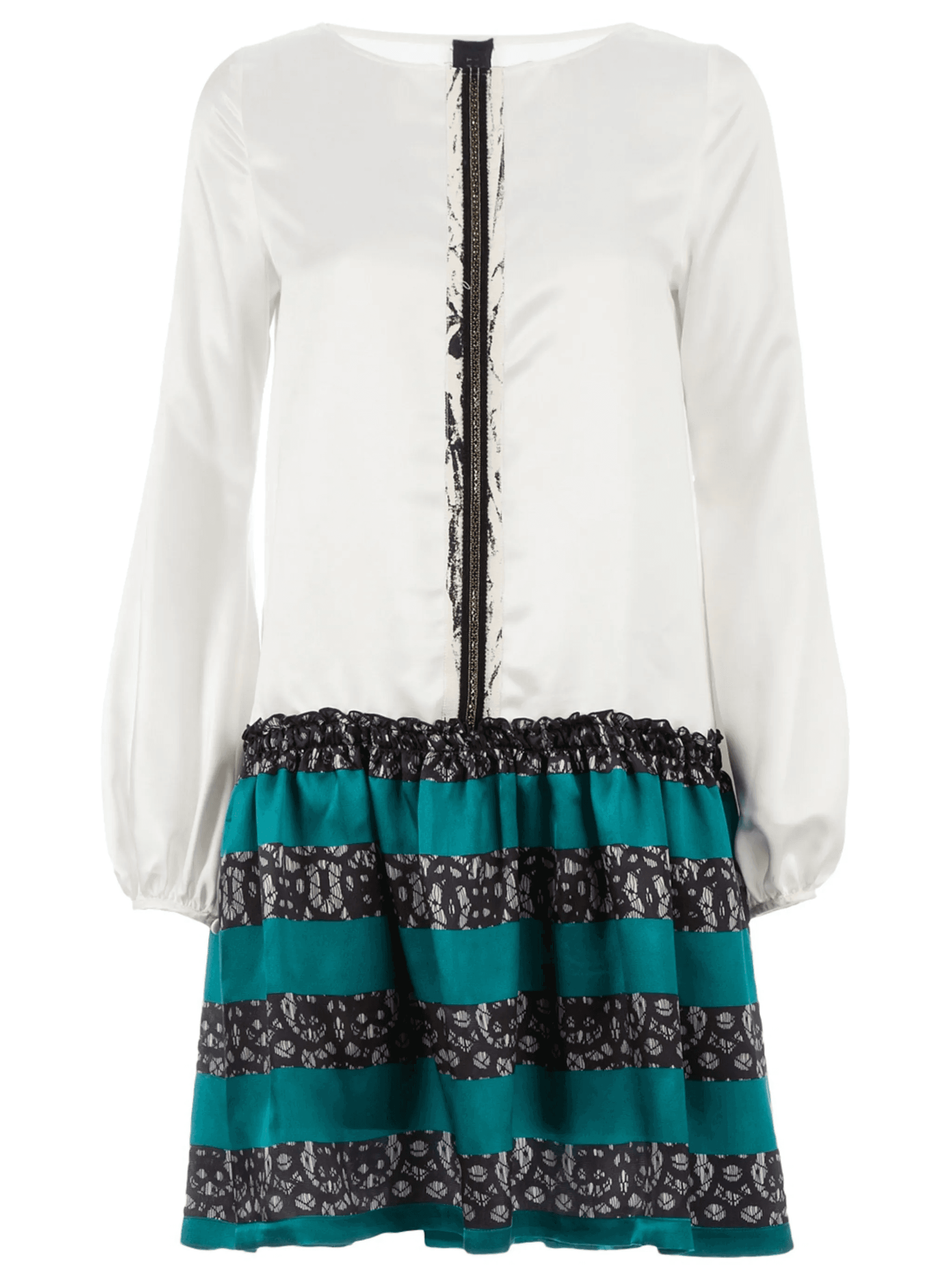contrast shirt dress - Image 1
