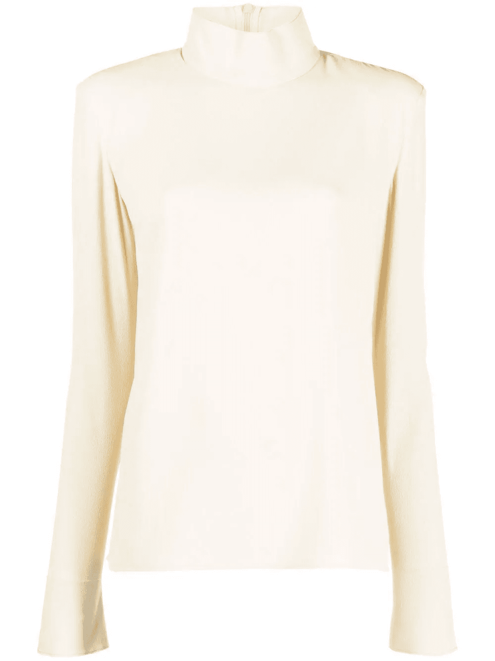 raw-cut edge long-sleeved top - Image 1