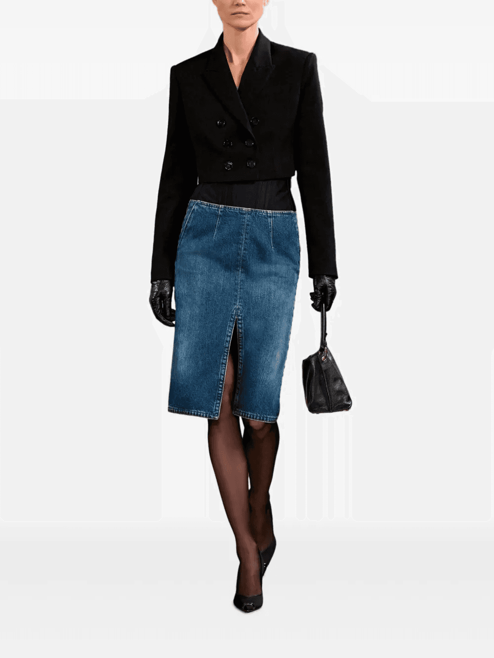 denim midi skirt - Image 1