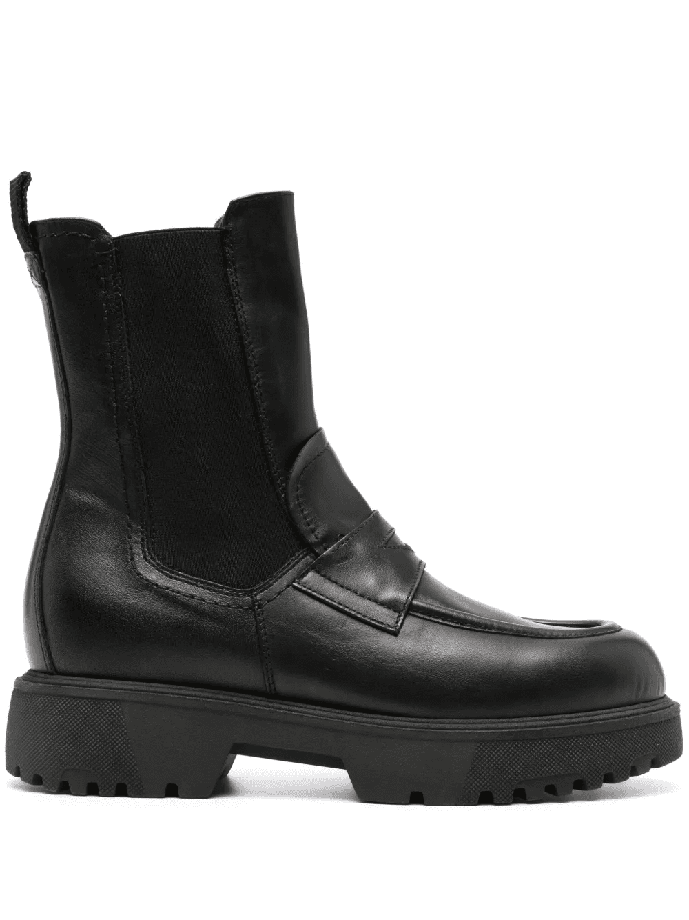 calf-length leather boots - Image 1