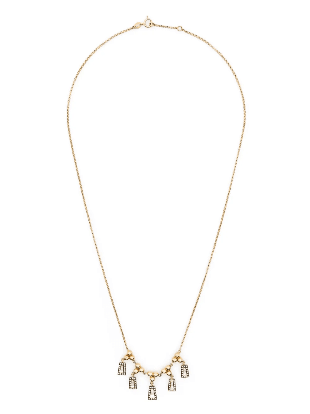 18kt yellow gold Taper-5 diamond necklace - Image 1