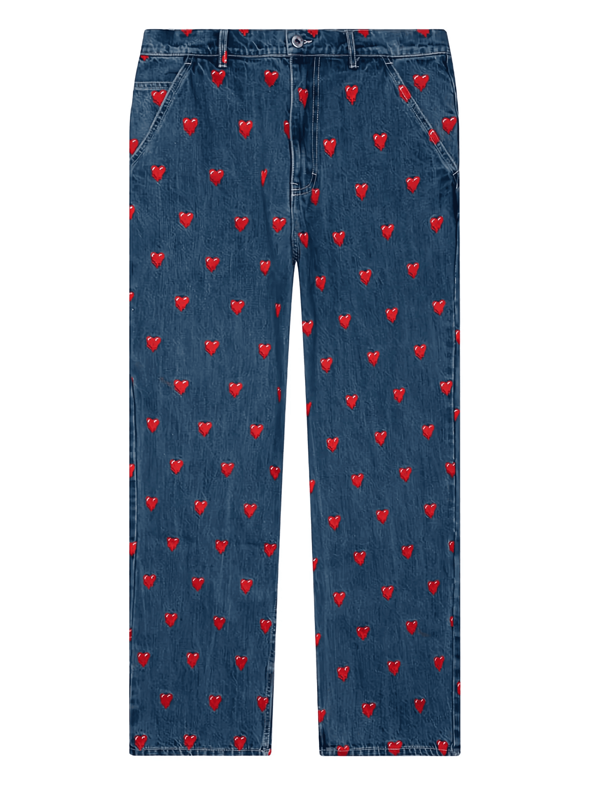 heart-pattern jeans - Image 1