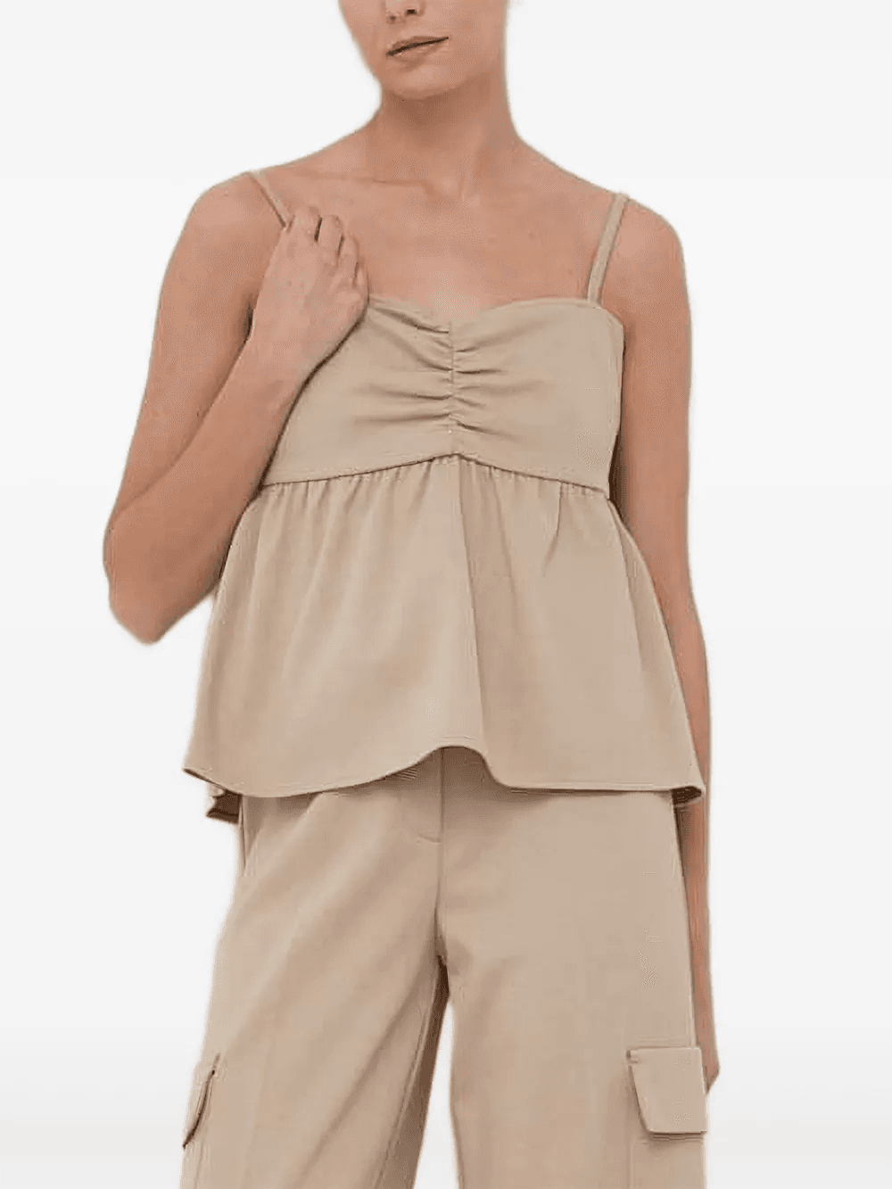 gathered peplum top - Image 1