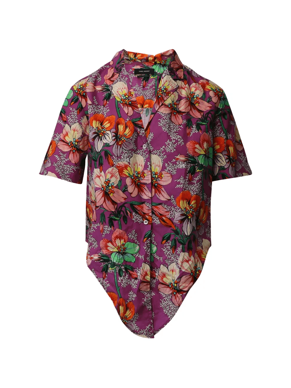 floral-print tie-waist shirt - Image 1