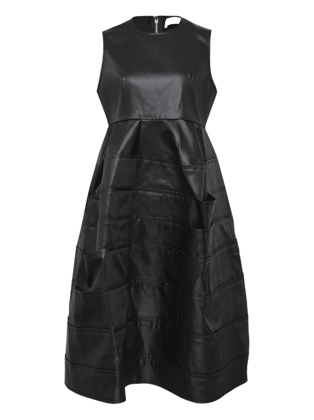 layered satin midi dress - Image 1