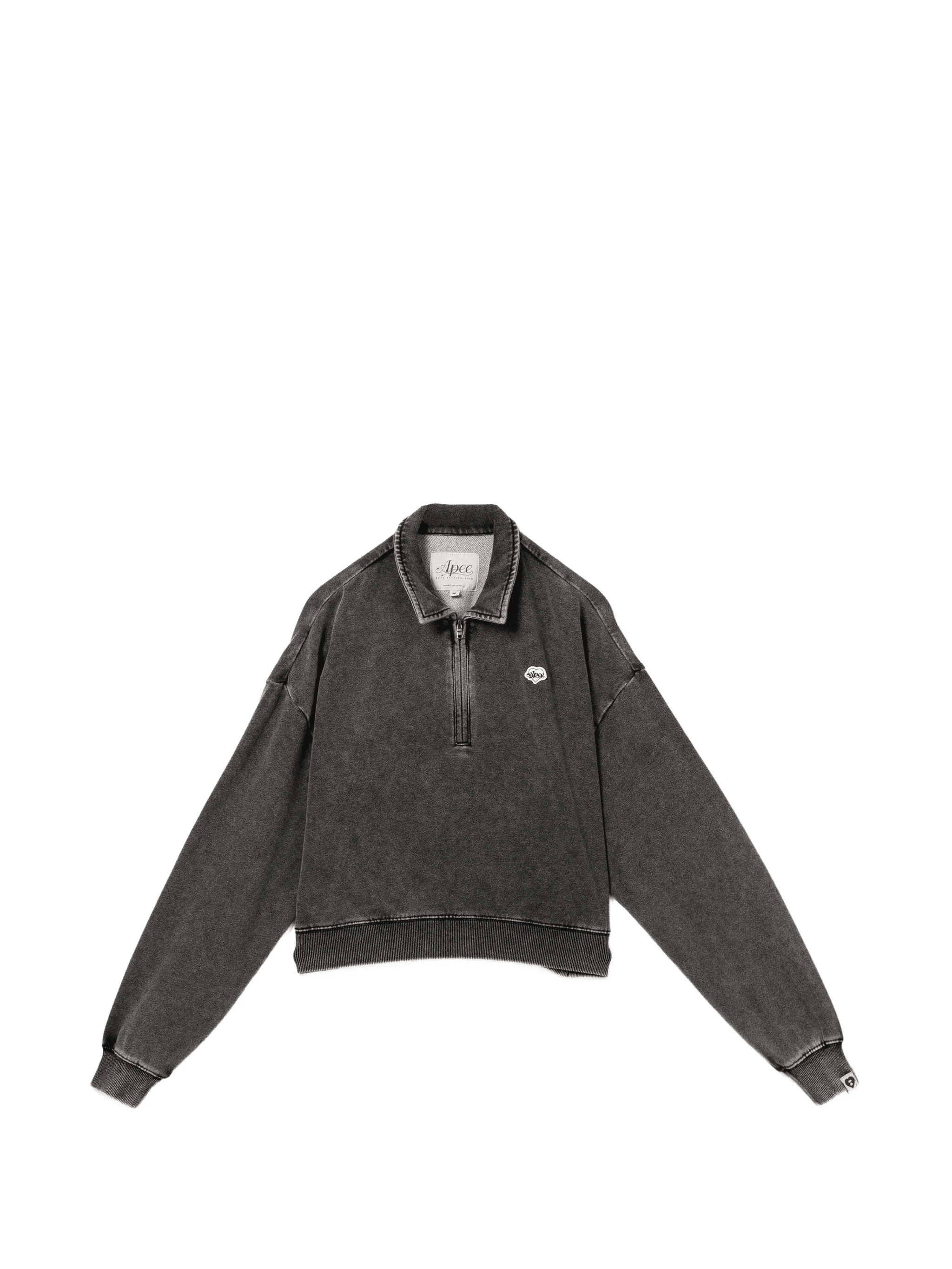 logo-patched half-zip sweatshirt - Image 1