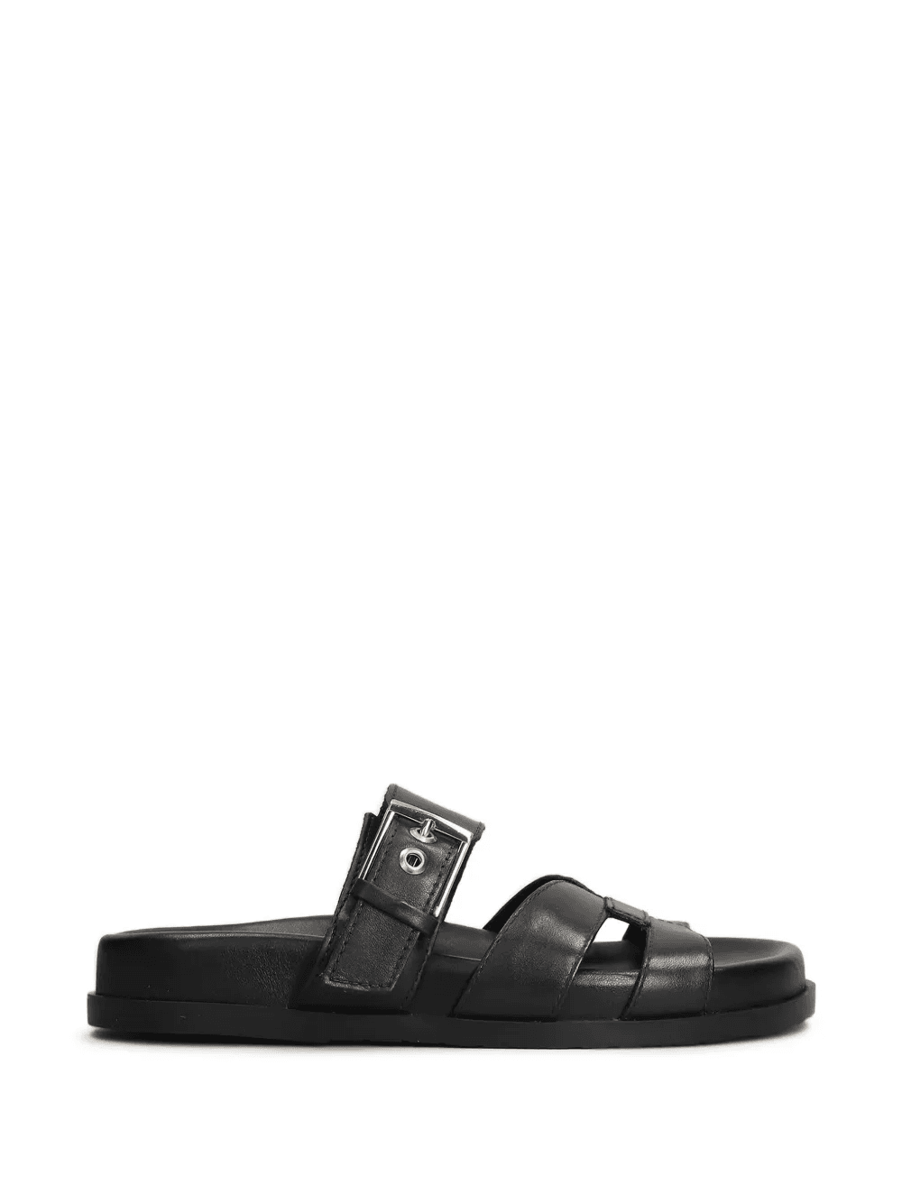 buckle-fastening leather flat sandals - Image 1