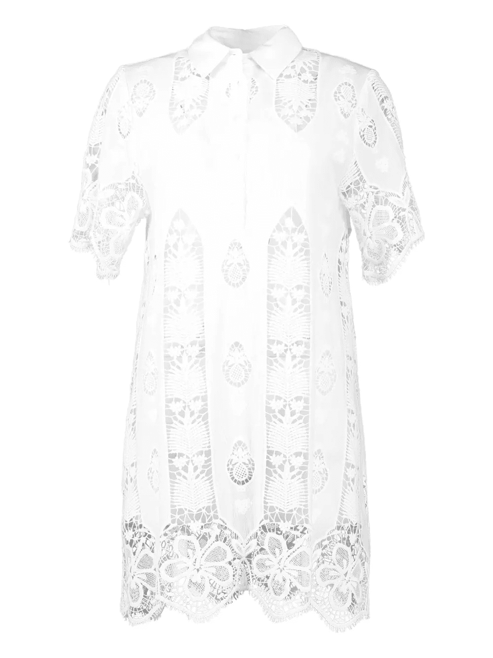 Elle lace-panel mini dress - Image 1