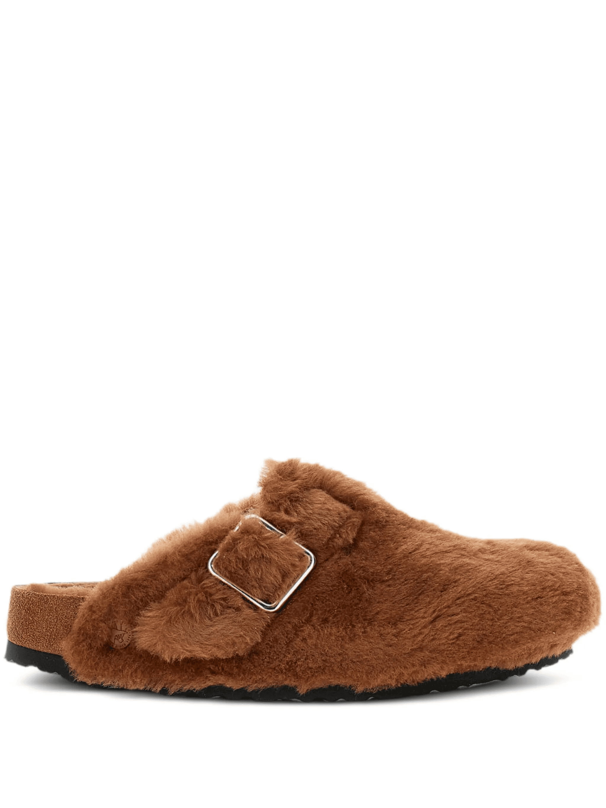 shearling buckle strap mules - Image 1