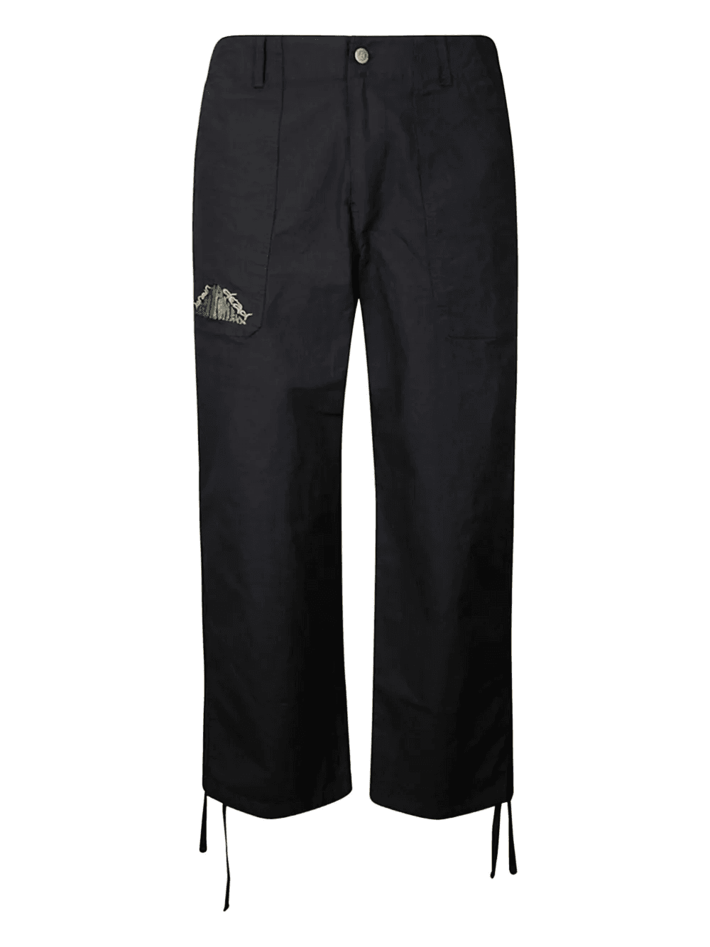 embroidered-pocket trousers - Image 1