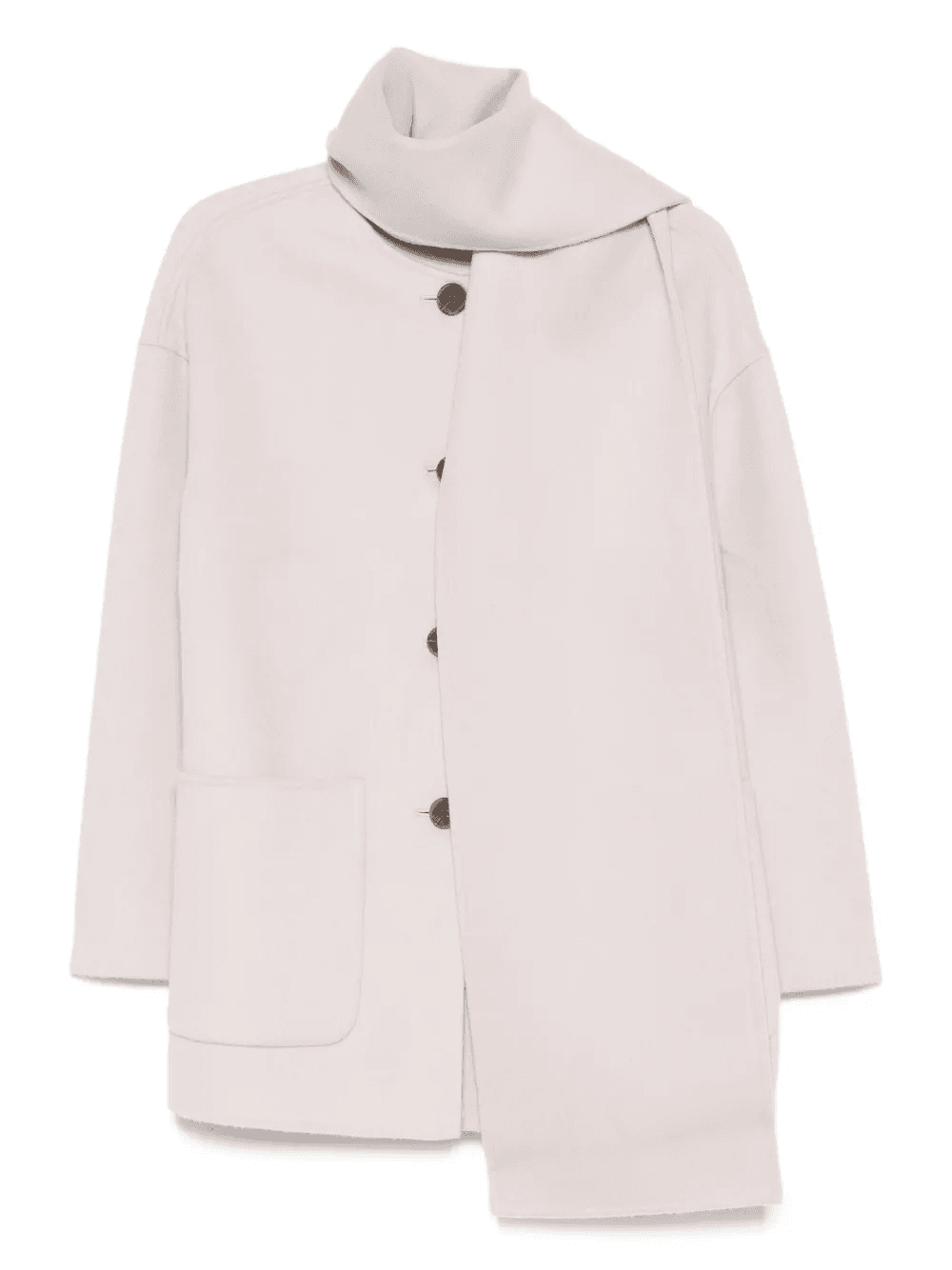 patch-pockets buttoned single-breasted coat - Image 1