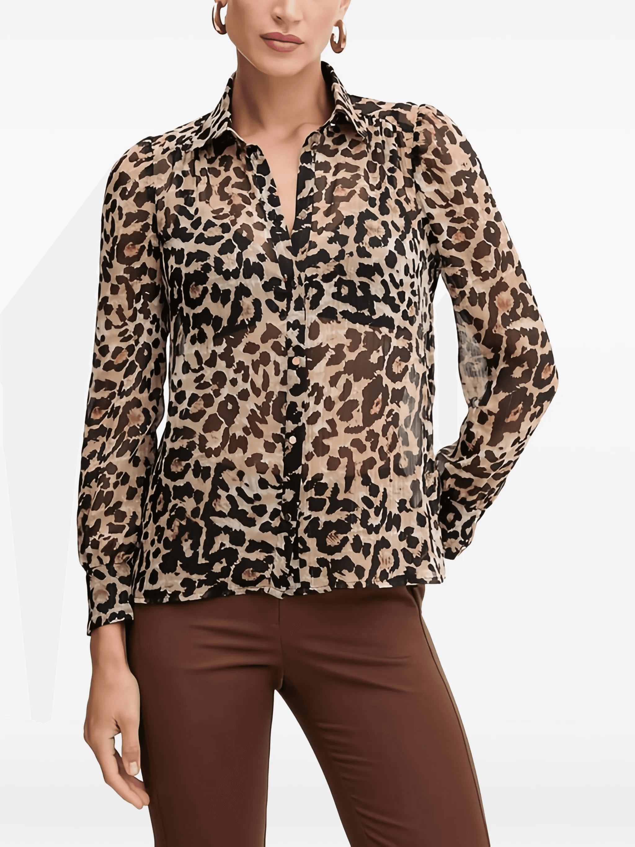CLION leopard-print button-down shirt - Image 1