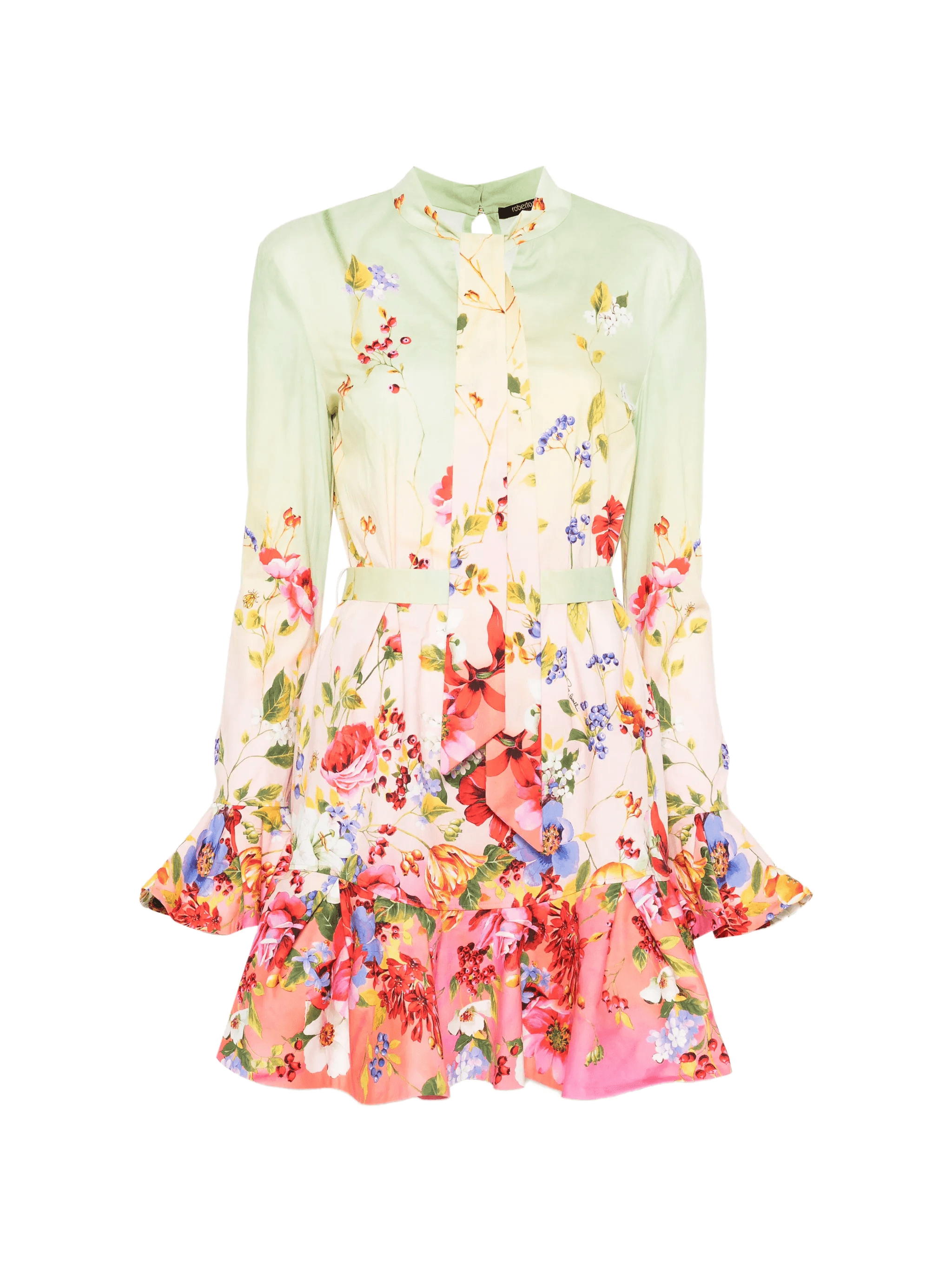 floral ruffled mini dress - Image 1