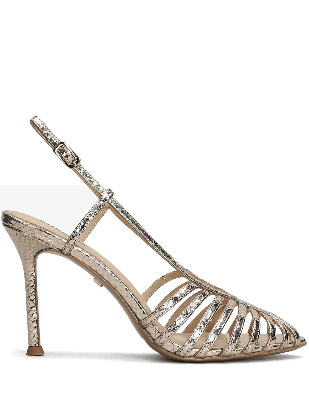 metallic slingback sandals - Image 1