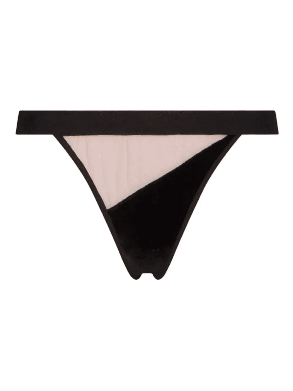 Daydreaming velvet-panelled thong - Image 1