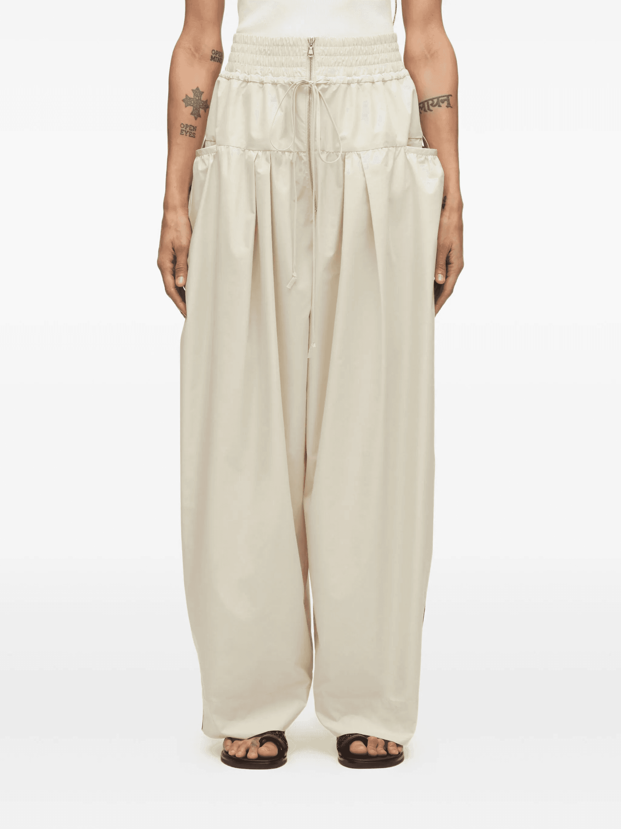 pleated panel trousers - Image 1