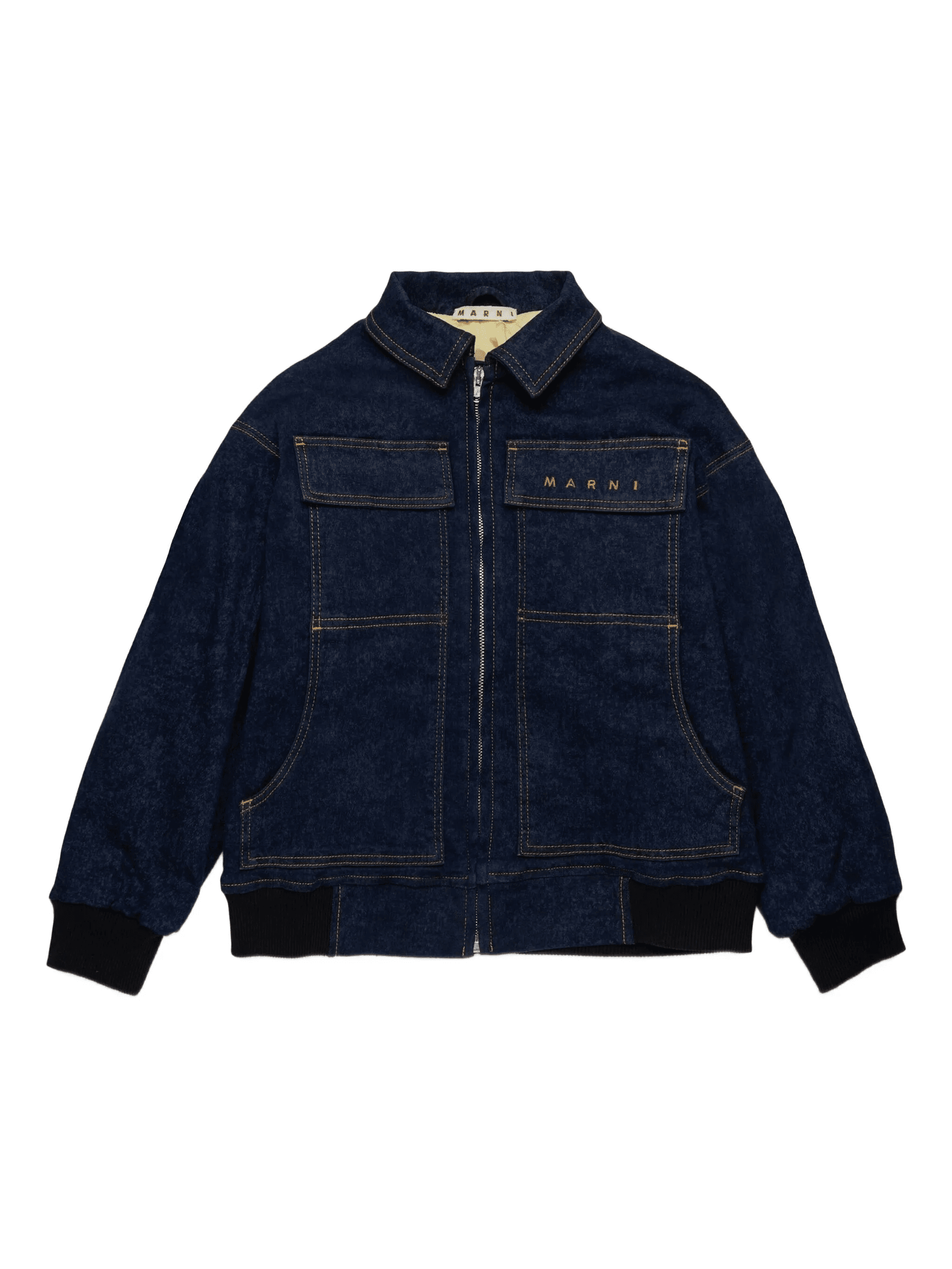 logo-embroidered denim jacket - Image 1