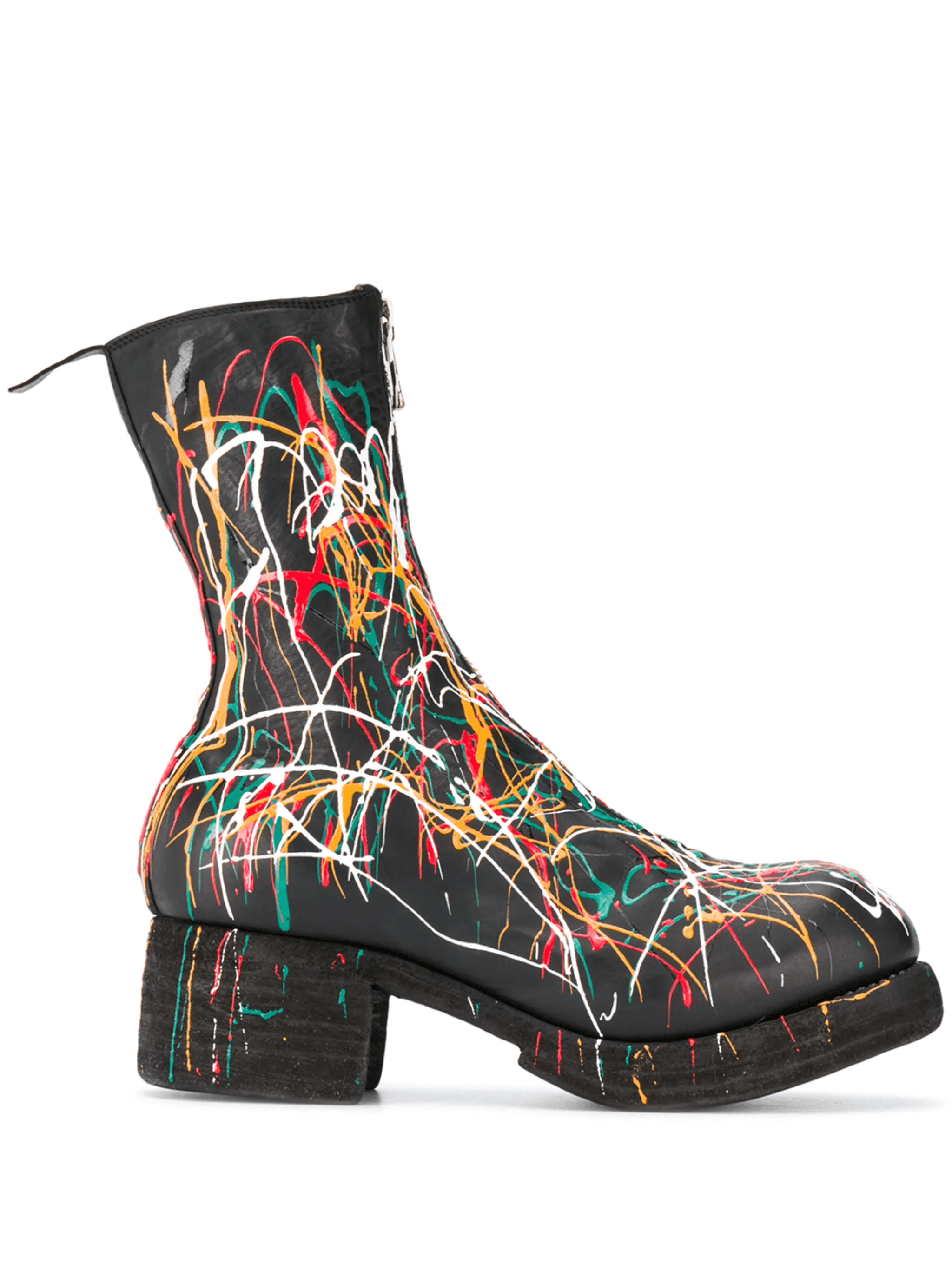paint splattered ankle boots - Image 1