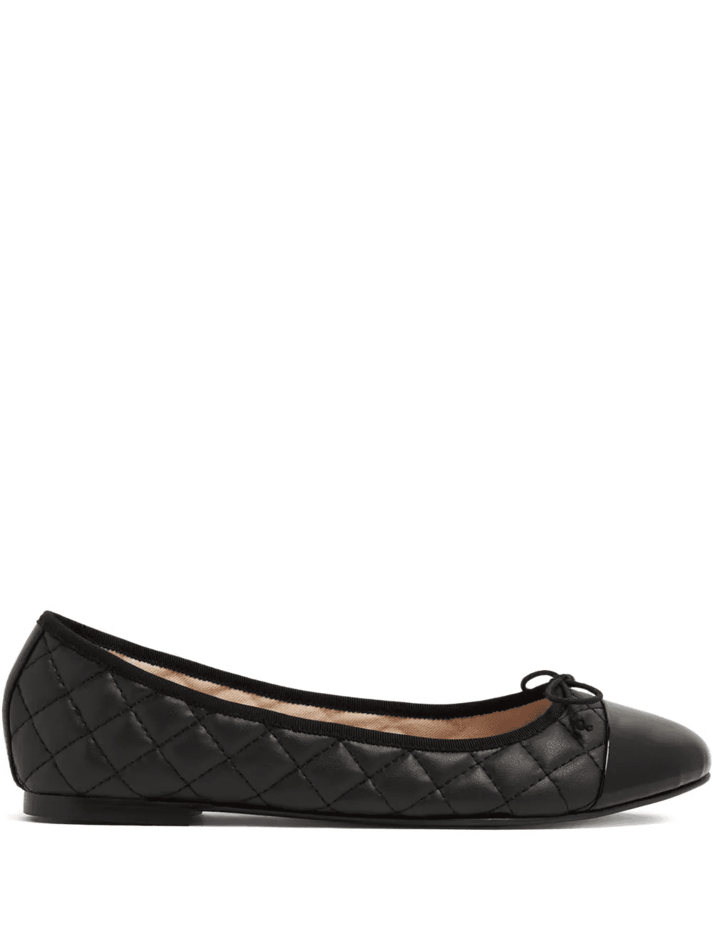 quilted leather ballet flats - Image 1