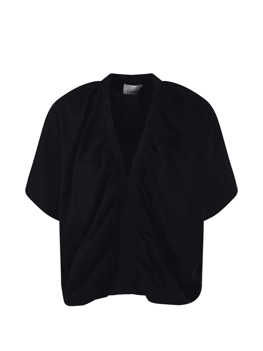 V-neck gathering T-short - Image 1