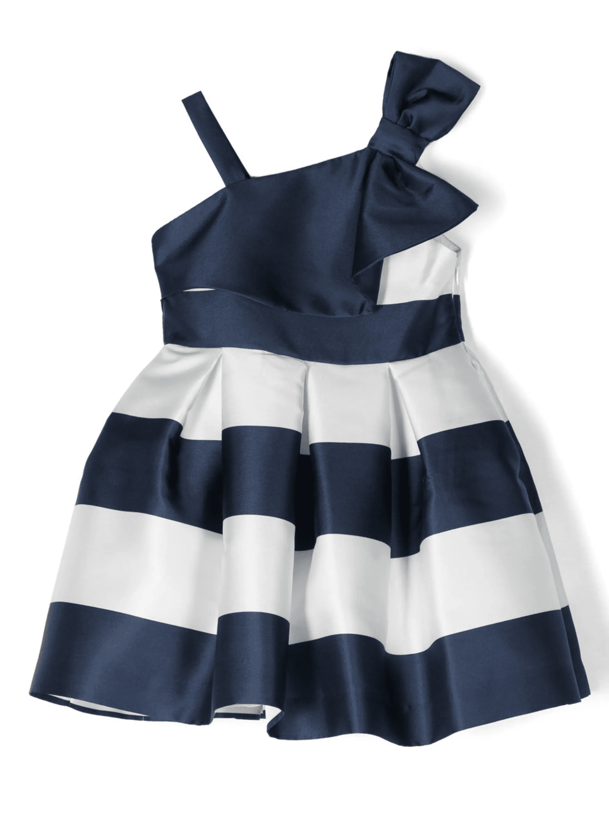 one-shoulder striped dress - Image 1