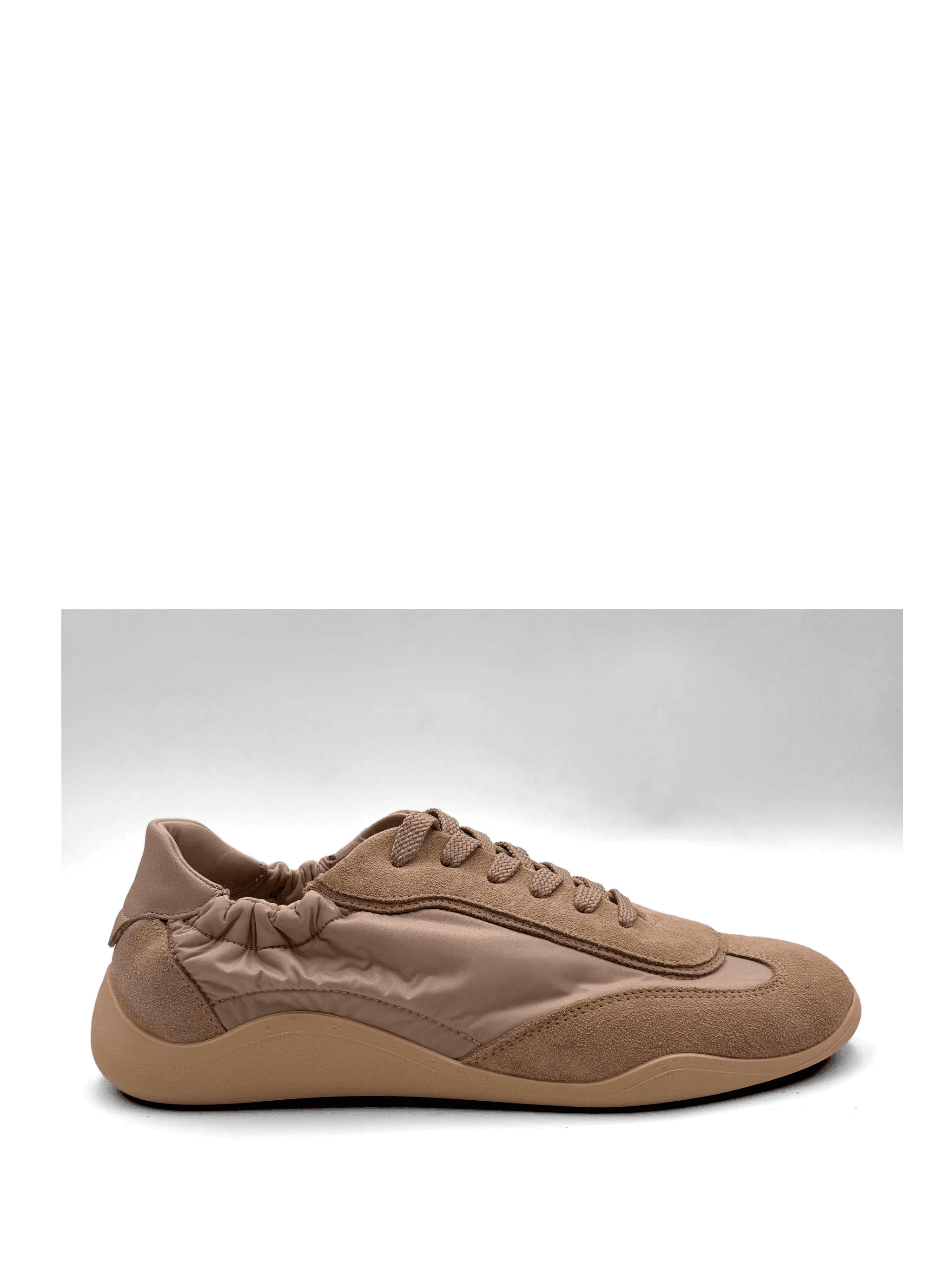 suede-panelled elasticated-collar sneakers - Image 1