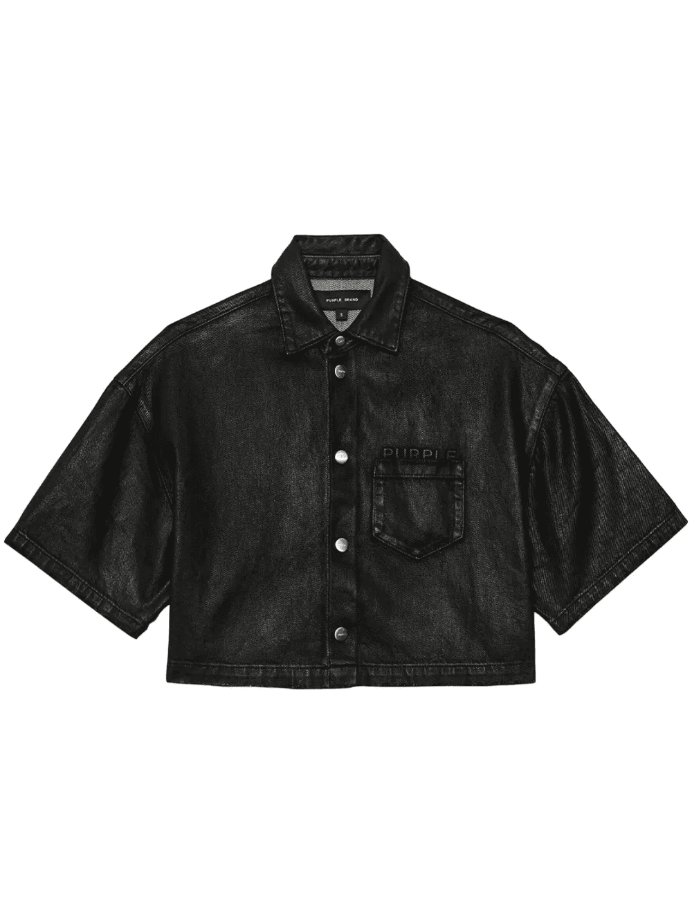 cropped denim shirt - Image 1