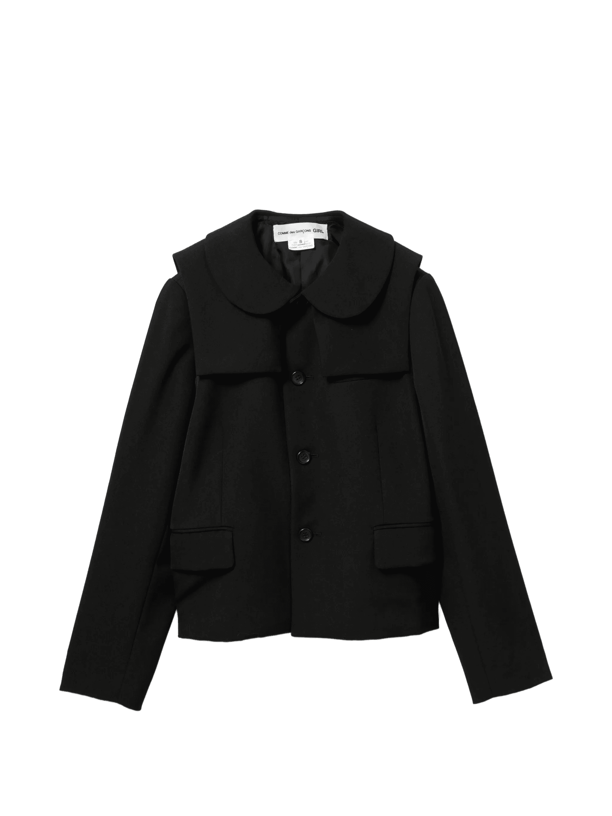 peter pan collar buttoned jacket - Image 1