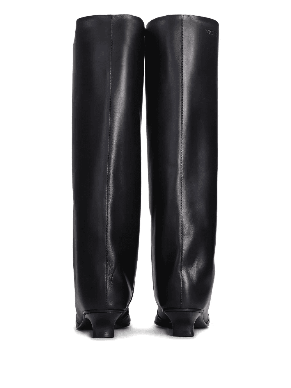 square-toe leather boots — Image 4