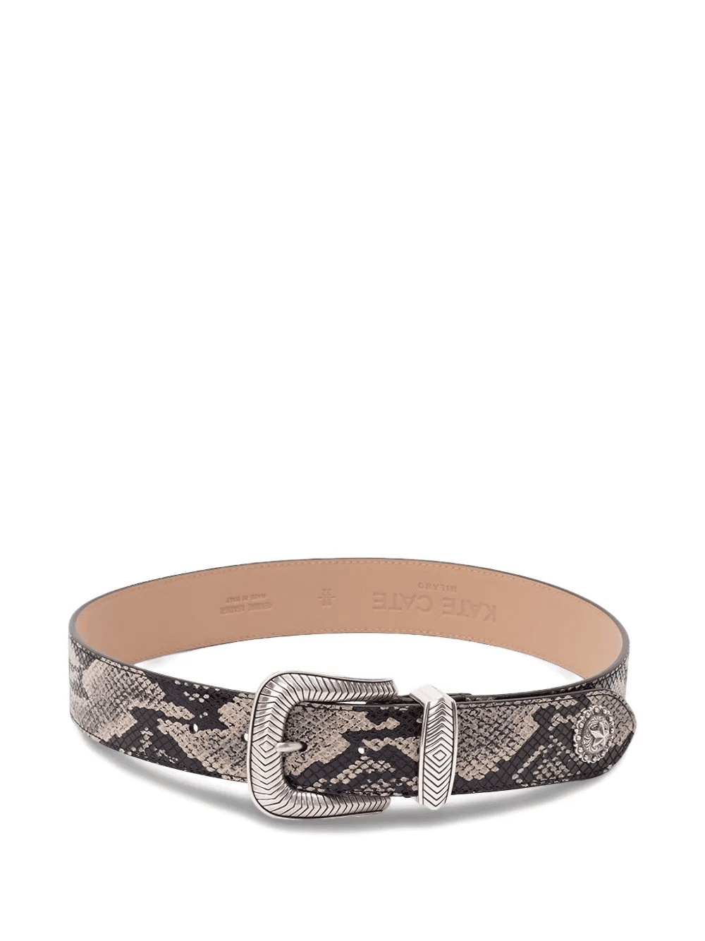 python buckle leather belt - Image 1